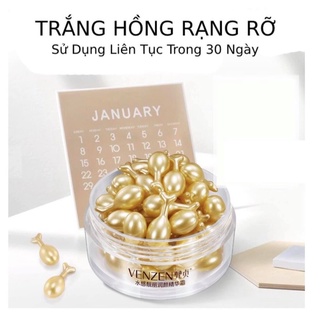 [Hàng mới về] Tinh chất Venzen Hyaluronic Acid viên nén dưỡng ẩm se khít lỗ chân lông làm sáng da 30g
