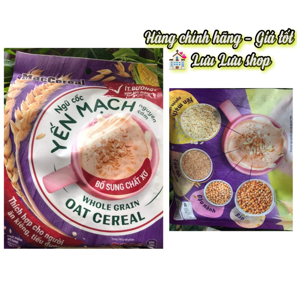 Ngũ cốc yến mạch ít đường maccereal 480g 20 gói