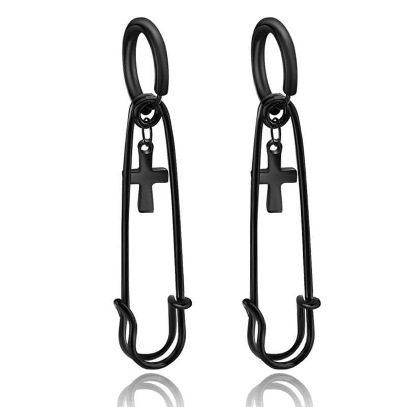 Bông Tai Đinh Tán Hình Chữ Thập Handmade Độc Đáo Thời Trang