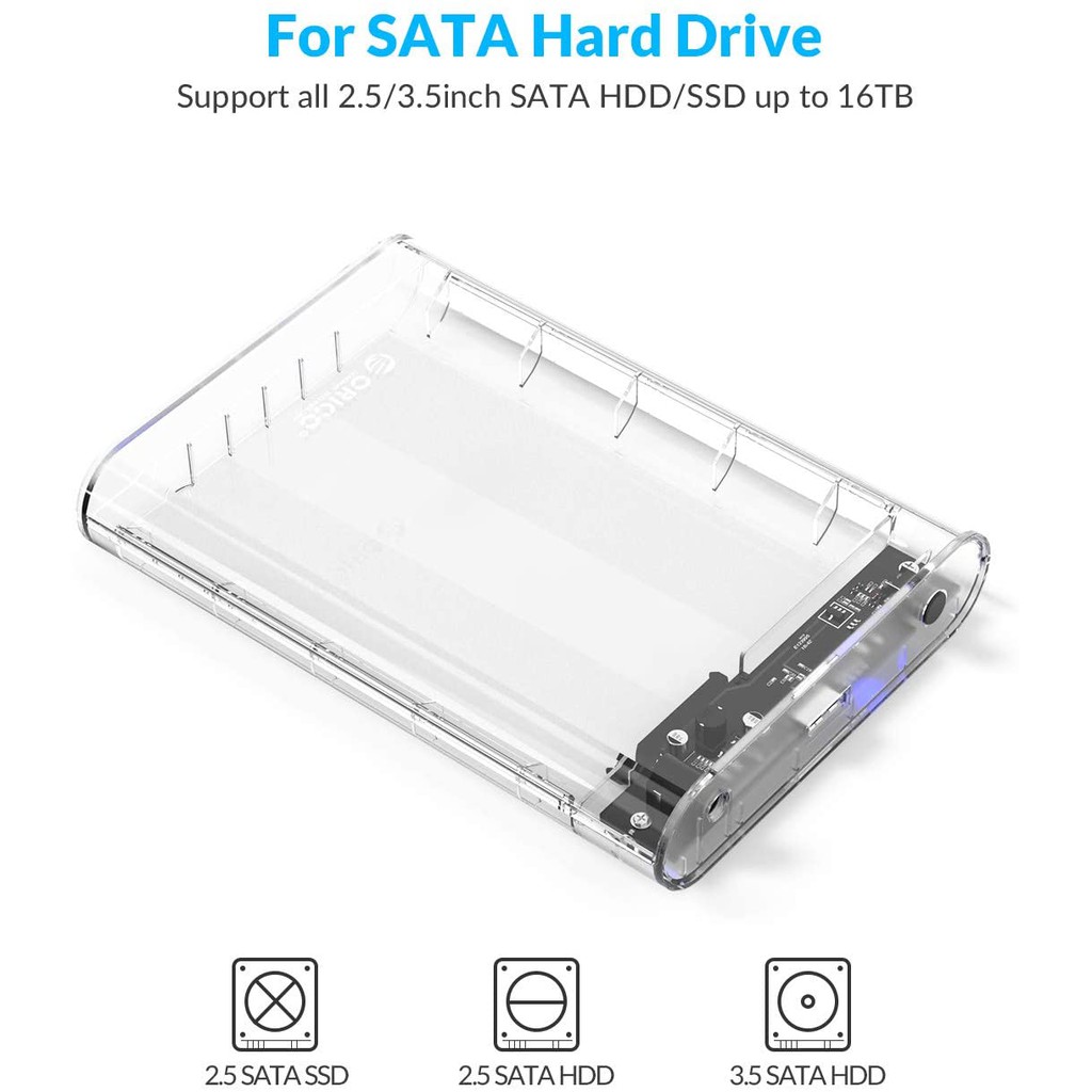 Vỏ Ổ Cứng Orico 3139u3 Hdd 3.5 Usb3.0 Sang Sata3.0 Tương Thích Với Hdd 2.5 3.5 Hỗ Trợ Uasp 10tb Chất Lượng Cao