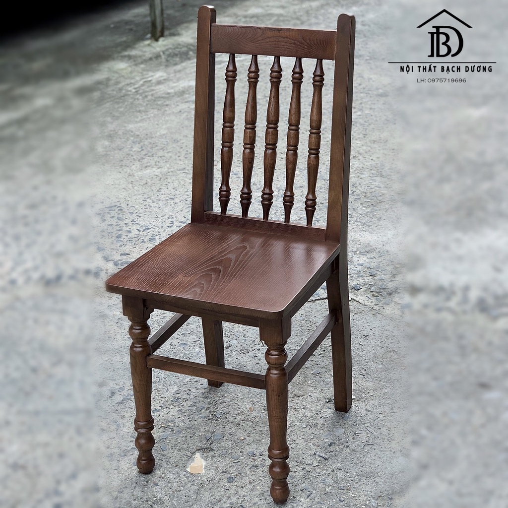 - Ghế cafe lưng song tiện tròn