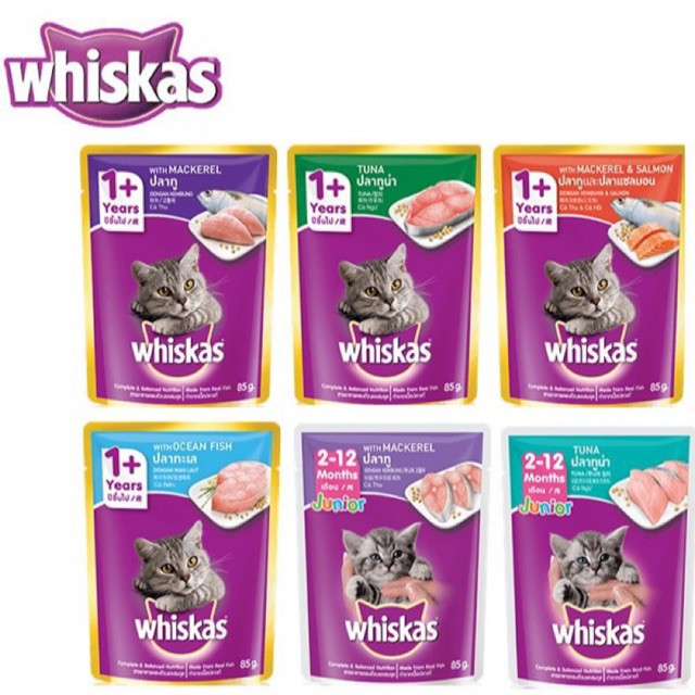 Gói Thức Ăn Pate Whiskas 85g Cho Mèo Con và Mèo Lớn