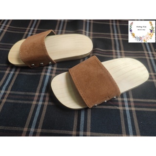 Guốc gỗ Guốc mộc cho Bé ( đế cao su 2 lớp )