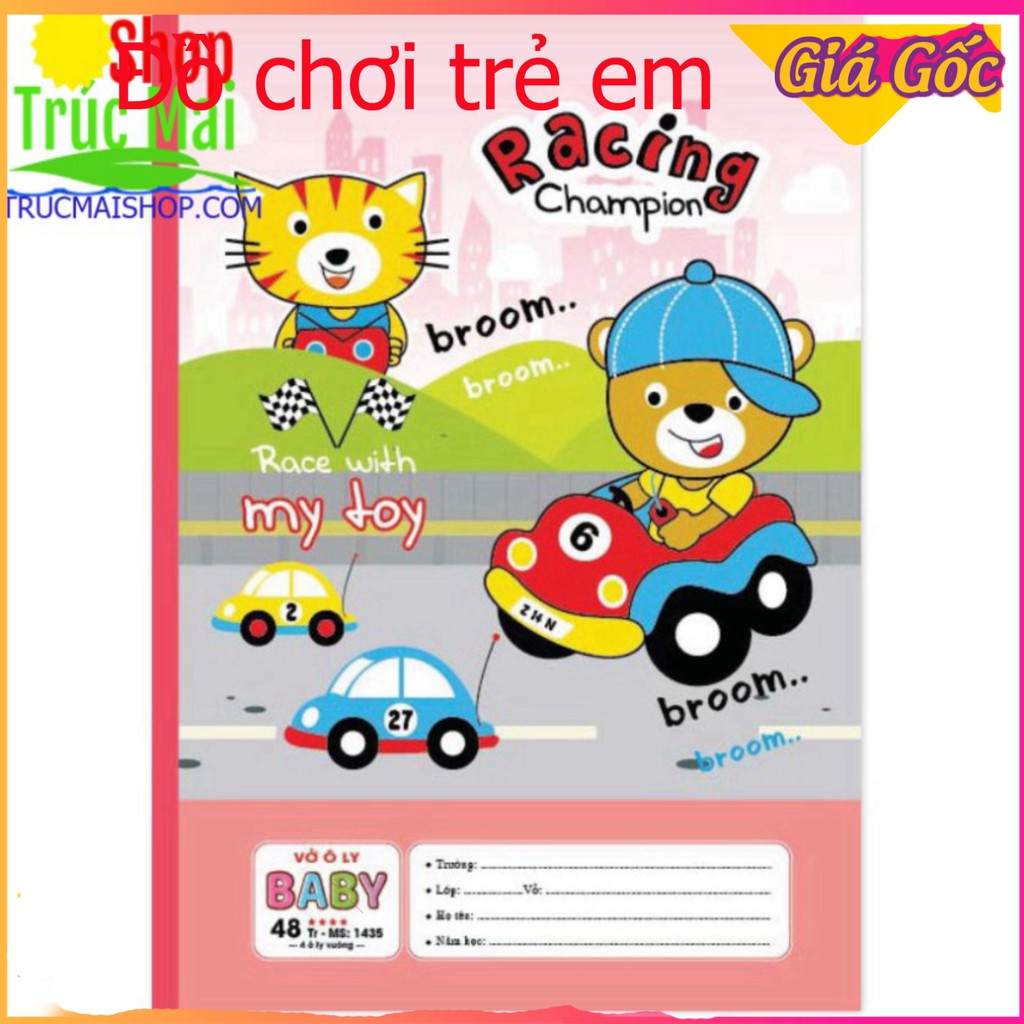 [Giá Xưởng] Vở ô ly BaBy 48 trang 4 ô ly 5 ô ly hải tiến