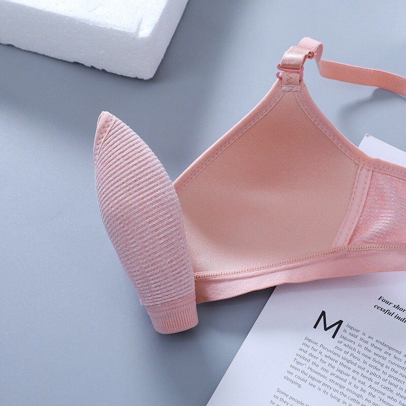 Áo Lót Nữ Cotton Cao Cấp Không Gọng Đệm Mỏng Nâng Ngực Tông Màu Nhẹ Nhàng MS136