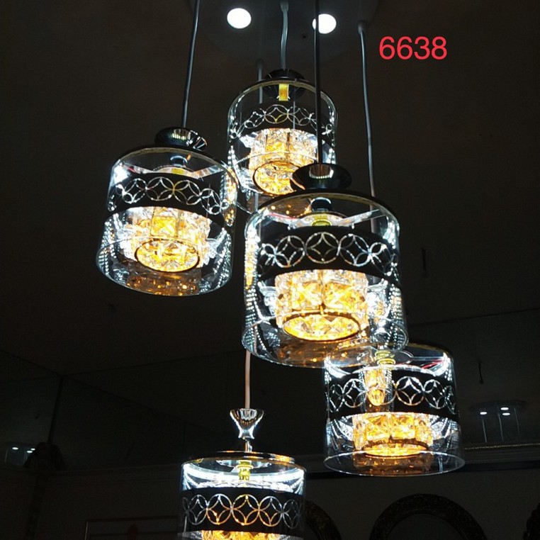 Đèn Thả Bàn Ăn Pha Lê, Đèn Thả Trần Phòng Khách/Phòng Ngủ/Quán Cà Phê Hiện Đại