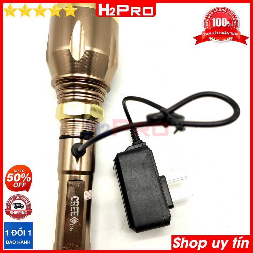 Đèn Pin siêu sáng Police XSL-418 H2Pro cao cấp chiếu xa 500m-pin sạc-thân hợp kim,3 chế độ thường-chói-chớp(tặngsạc 50K)