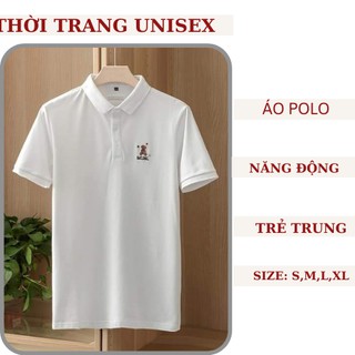 Áo phông nam🍓🍓polo cổ bẻ, thêu tay hình logo gấu,vải cá sấu,  unisex, thời trang nam nữ, KPISCLOTHER
