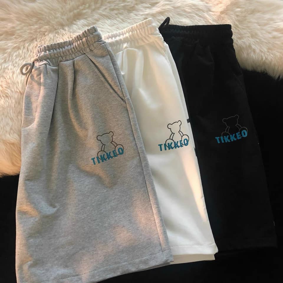 [VIDEO + ẢNH THẬT] Quần Đùi In Gấu Cực Hot - Form Unisex Freesize 38-70kg Nam Nữ