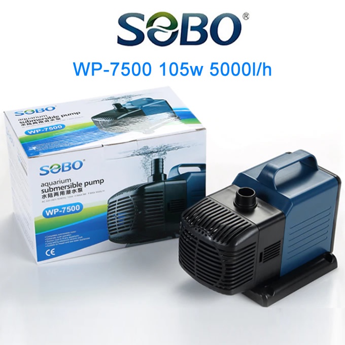 Bơm Bể Cá Sobo WP-7500 (105W - 5500L/H - 5M) - Máy Bơm Nước Cho Hồ Cá