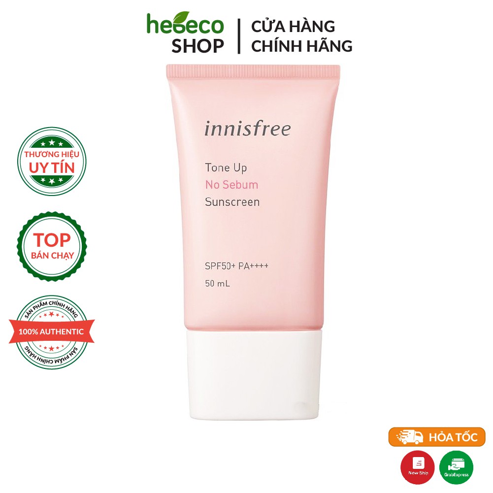 Kem Chống Nắng Kiềm Dầu Innisfree Tone Up No Sebum Sunscreen 50ml - Hàn Quốc Chính Hãng