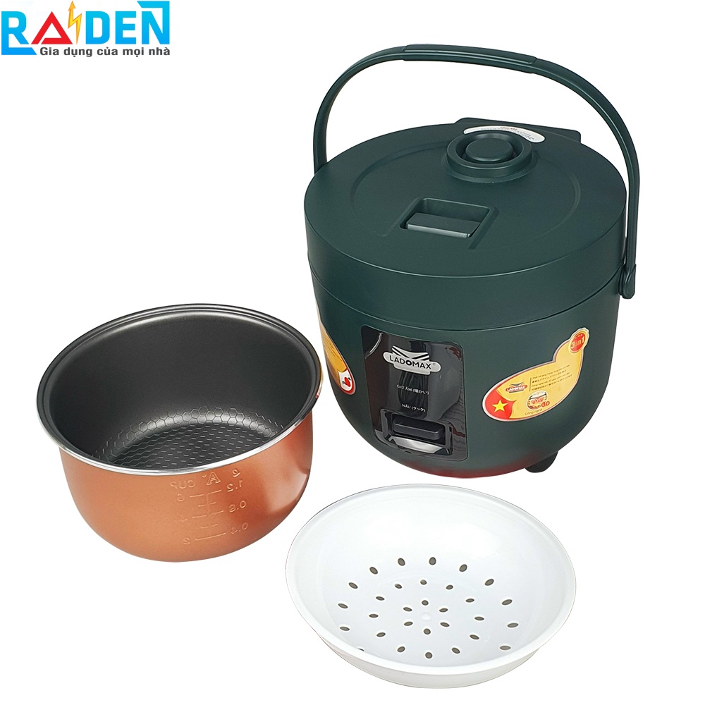 [HÀNG CHÍNH HÃNG] Nồi cơm điện nhỏ 1.2L Ladomax HA-712 dành cho 2 - 3 người ăn như gia đình nhỏ, sinh viên