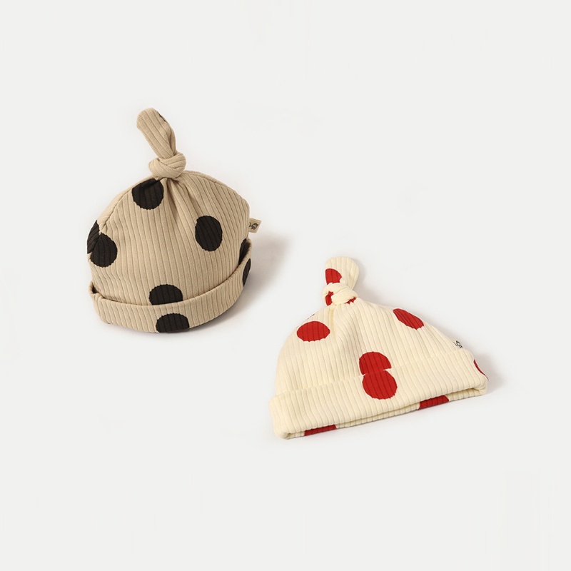 Mũ Chấm Bi Đáng Yêu Dành Cho Bé Sơ Sinh 0-3 Tháng Tuổi 36-38cm