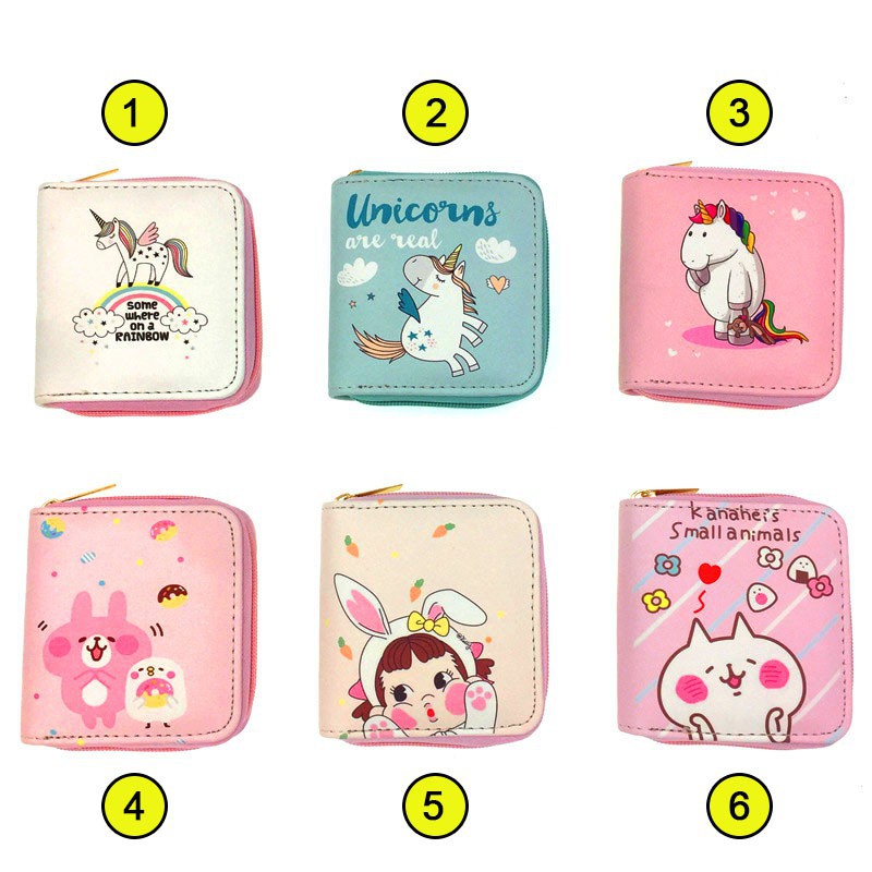 Bóp ví ngắn nữ cartoon họa tiết hoạt hình thỏ trắng - Link 15 - Monkeyshop078