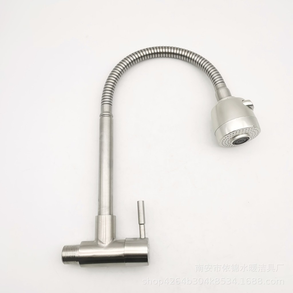 Vòi rửa chén bồn rửa bát lò xo gắn tường tăng áp inox 304 TAAN VR05