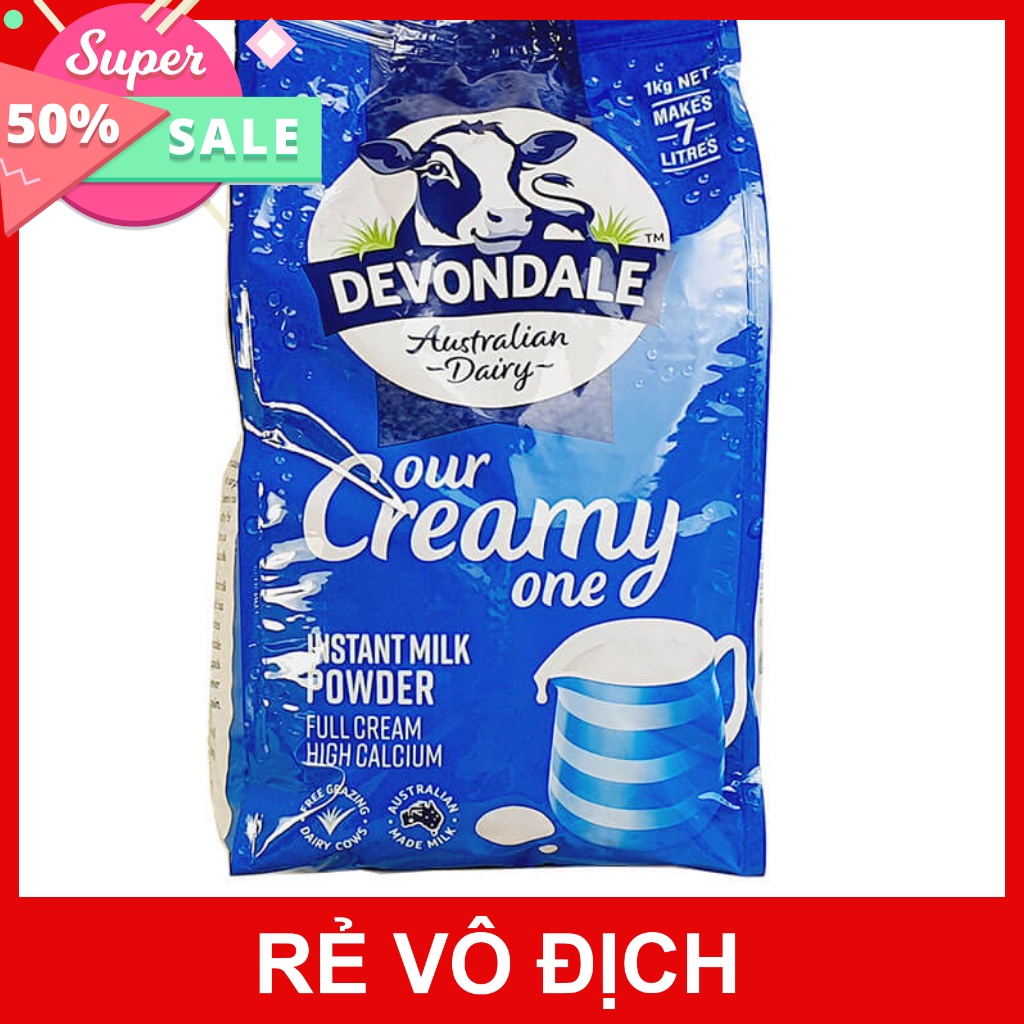 Sữa tươi dạng bột Devondale nguyên kem Úc trên 1 tuổi 1kg