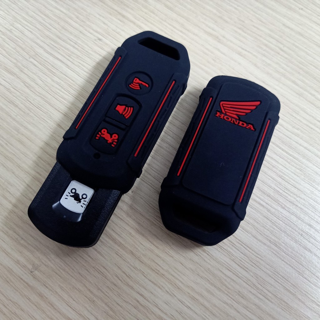 Ốp chìa khóa silicon Honda Sh 3 nút mẫu mới sọc chỉ