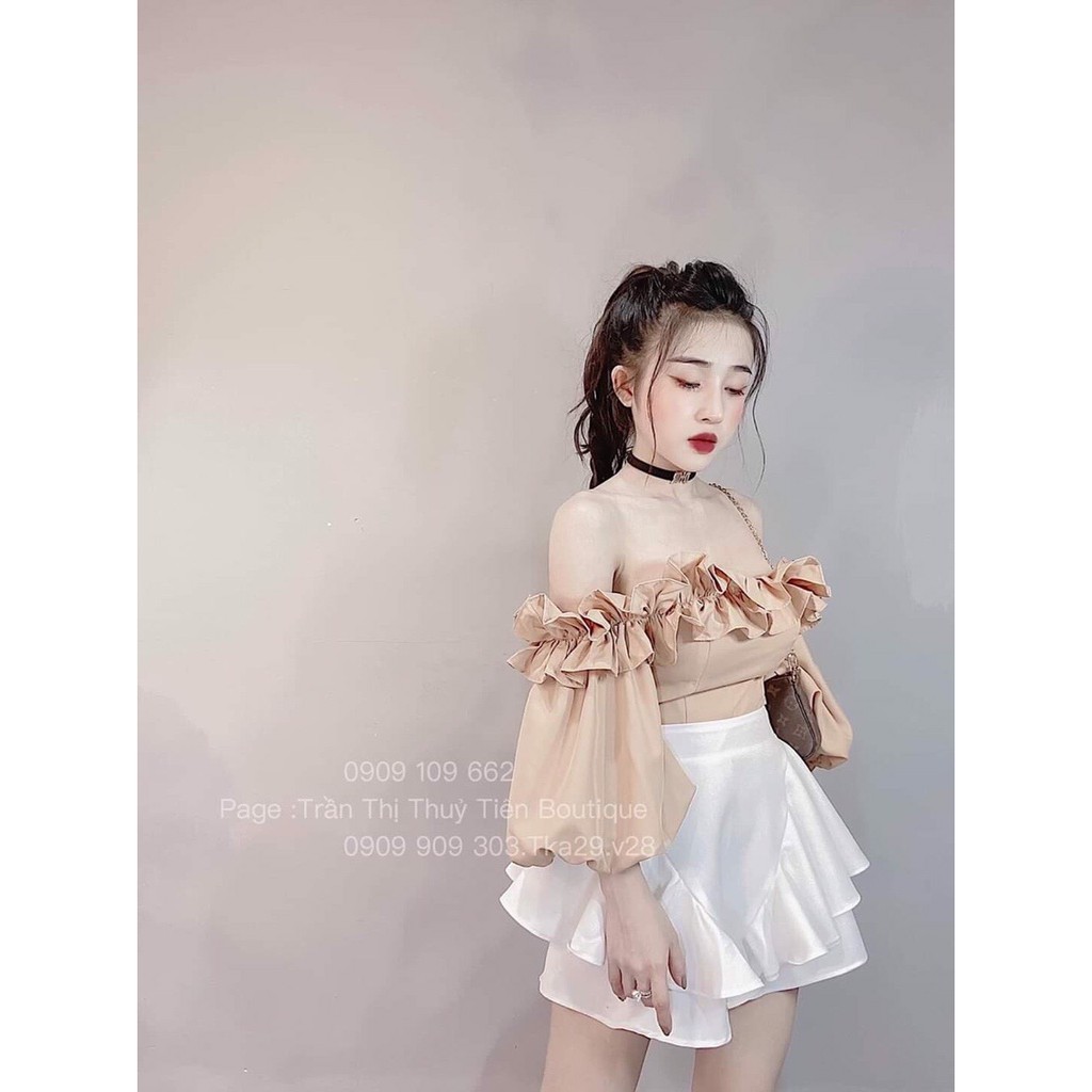 CHÂN VÁY XÒE VÀ ÁO TAY PHỒNG CÁCH ĐIỆU (CÓ MÚT NGỰC) THỜI TRANG THIẾT KẾ VESTA CG65