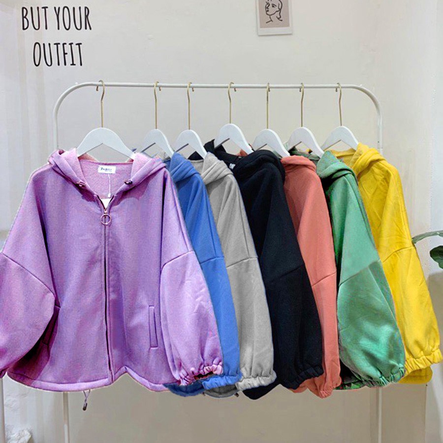 ÁO HOODIE - ÁO KHOÁC NỈ NGOẠI Form Dơi Lửng (Kèm Video - HD1250 - Khoen Dây Kéo) (Tino Shop) | BigBuy360 - bigbuy360.vn