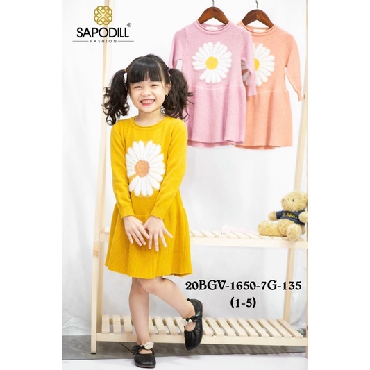 Váy len cao cấp  Sapodill cho bé từ 1-5 y (10-18,5kg