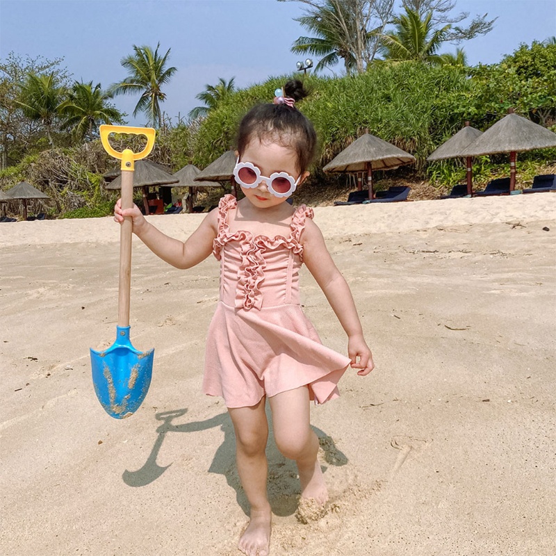 Váy Bơi Nhún Bèo Màu Sắc Xinh Xắn Thời Trang Mùa Hè Cho Bé Gái