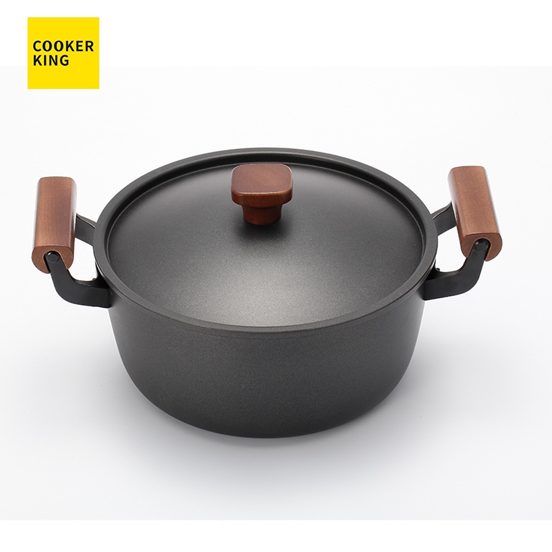 Nồi Thép Carbon Thấm Nitơ Chống Dính Cooker King Fine Iron 24cm Không Tráng Phủ Chống Dính Tự Nhiên