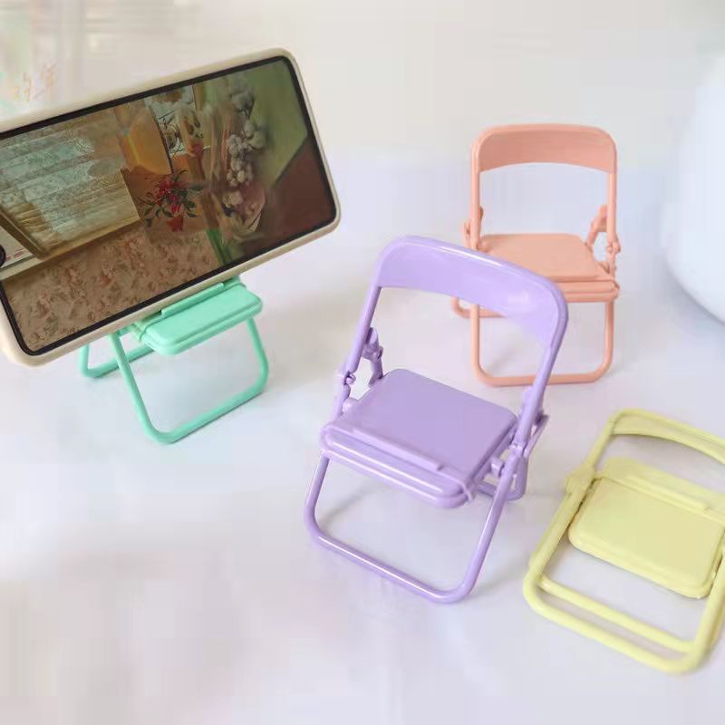 Giá đỡ điện thoại - Kệ điện thoại siêu xinh hình ghế gấp gọn - Phụ kiện điện thoại