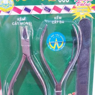 Combo 3 món kềm cắt móng+kềm cắt da+dũa móng