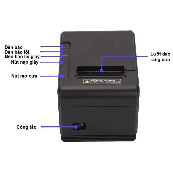 Máy in nhiệt XPrinter Q200 - Máy in hóa đơn, in bill nhiệt K80 mạng LAN Xprinter XP-Q200 - Máy In Hóa Đơn XPrinter Q200