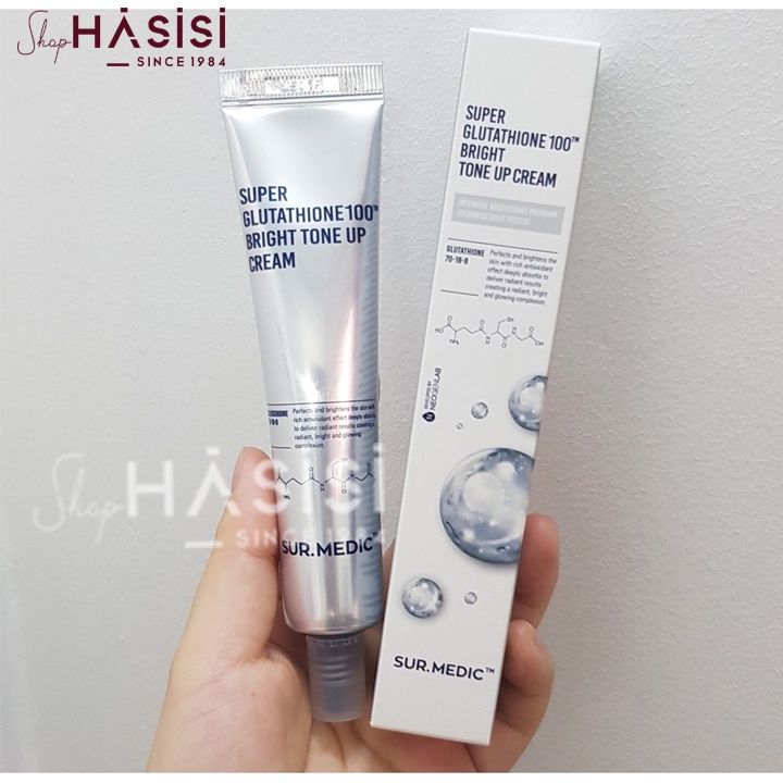 Kem Dưỡng Trắng Da Nâng Tông SUR.MEDIC - Super Glutathione 100 Bright Tone Up Cream 40ml