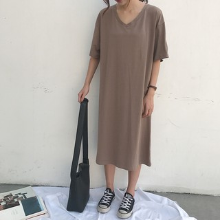 váy cổ tim basic