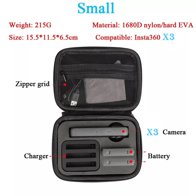 Túi Đựng Bảo Vệ Chống Thấm Nước Cho Insta360 X3 Insta360 One X3 Panoramic Action