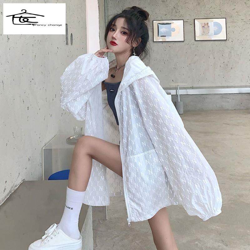 Áo Khoác Chống Nắng Mỏng Tay Dài Dáng Rộng Phản Quang Phong Cách Hàn Quốc Thời Trang Mùa Hè Cho Học Sinh