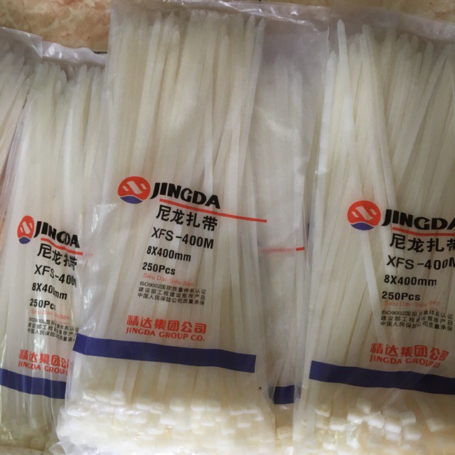Túi 100 Dây Thít, Dây Rút, Lạt Nhựa JingDa các cỡ