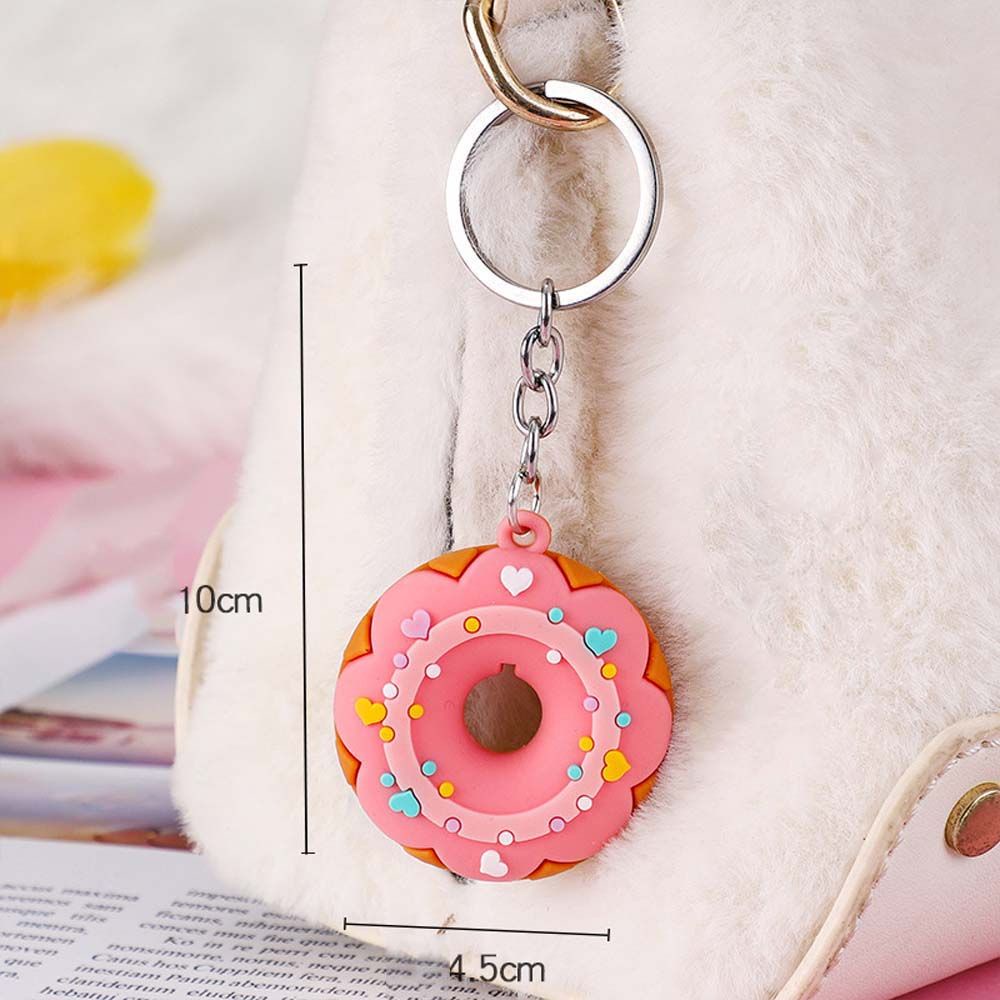 Móc Khóa Pvc Hình Bánh Donut Nhiều Màu Dễ Thương