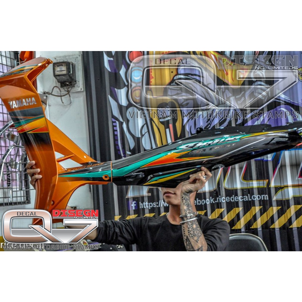 Tem Rời Sirius 110 cam đen