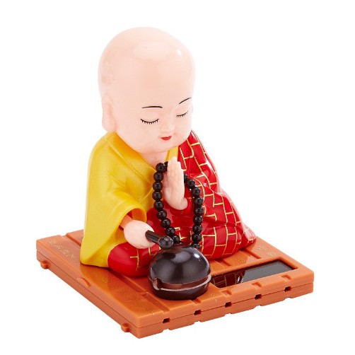 Tượng chuyển động may mắn Thầy Chùa Gõ Mỏ Tụng Kinh trang trí xe hơi, phong thủy, bàn làm việc | BigBuy360 - bigbuy360.vn