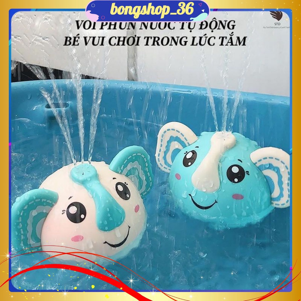 Đồ Chơi Thả Bồn Tắm Cho Bé - Voi Con Chạy Pin Bơi Lội Phun Nước Cho Bé Yêu - Chất Liệu Nhựa An Toàn Cho Bé