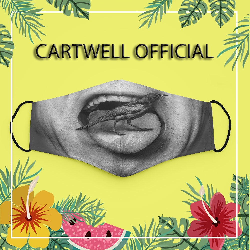 Khẩu trang vải chảy mũi hàm răng miệng mặt mặt cười đàn ông 20 CARTWELL không đau tai phòng ô nhiễm có thể giặt và tái s
