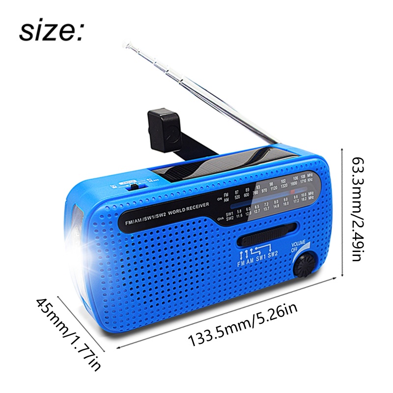 Radio Năng Lượng Mặt Trời Đa Chức Năng 1200mAh