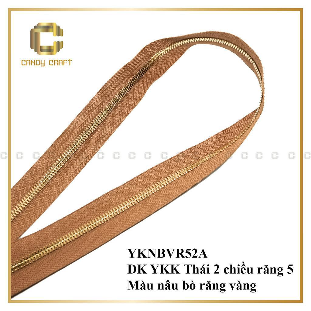 Dây kéo YKK Thái 2 chiều răng 5(không kèm đầu khóa)  - phụ kiện làm túi xách