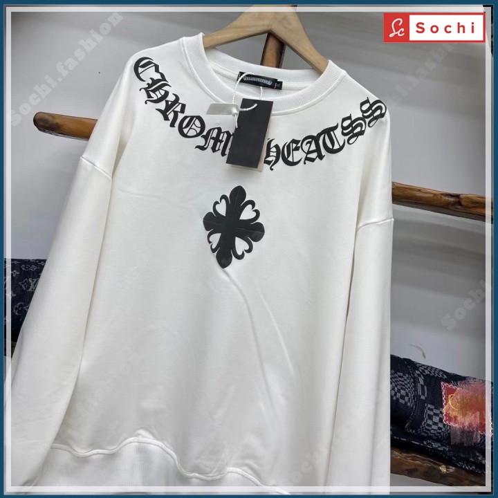 Áo thu đông cổ tròn, áo thu đông giữ nhiệt Sochi chất nỉ mềm mịn in CH mã SW.811