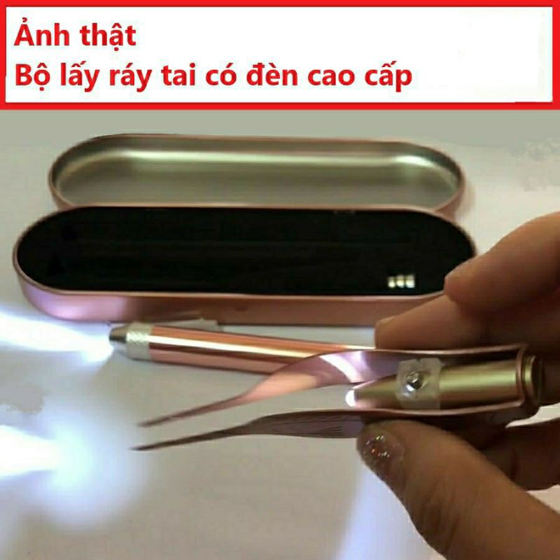 Bộ lấy ráy tai có đèn cao cấp 3in1 full hộp an toàn, dễ dàng, tiện lợi, vệ sinh, không gây đau rát tai cho bé