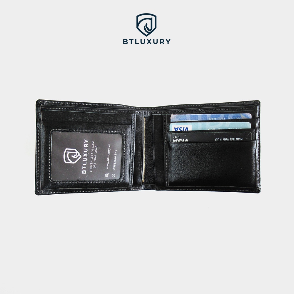 Ví nam Fantastic kiểu ngang, da bò Nappa cao cấp, mềm mịn, độ bền cao, bảo hành 12 tháng, Thương hiệu BTLUXURY