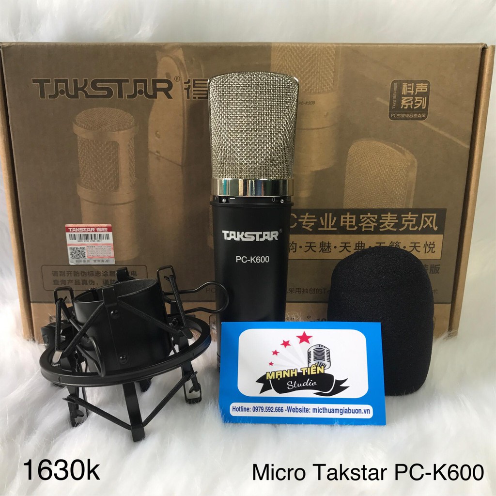 [COMBO HOT] Micro Takstar K600 + nguồn 48v + canon 2m +xlr 3.5