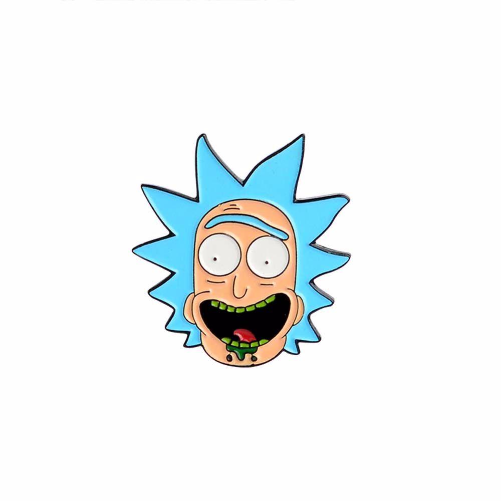 USNOW Huy Hiệu Cài Áo Hình Hoạt Hình Rick and Morty Dễ Thương
