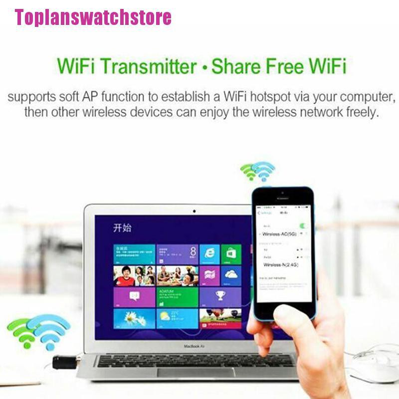 Usb Ethernet Pc Wifi Ac 802.11 Băng Tần Kép 2.4g / 5g 150mbps | BigBuy360 - bigbuy360.vn