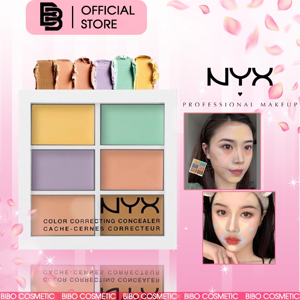 Bảng Tạo Khối, Che Khuyết Điểm 6 Ô NYX Conceal, Correct, Contour Palette 1.5g