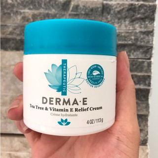 Kem Dưỡng Derma-E Tea Tree & Vitamin E Relief Cream 113G