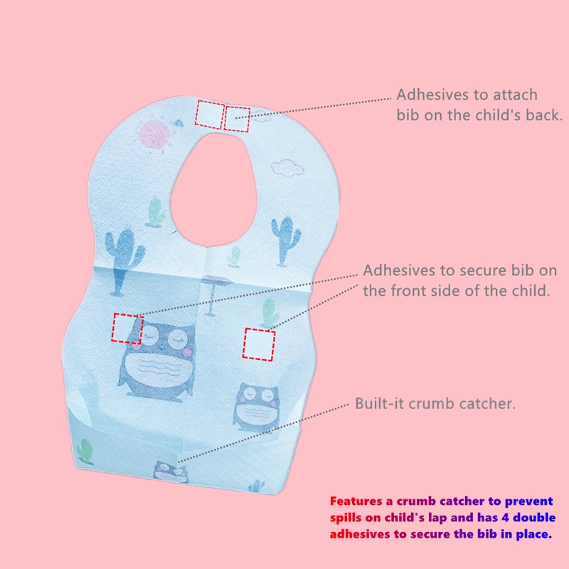 Khăn Yếm Dùng 1 Lần Chống Nước/Chống Dầu Dùng Một Lần Cho Bé